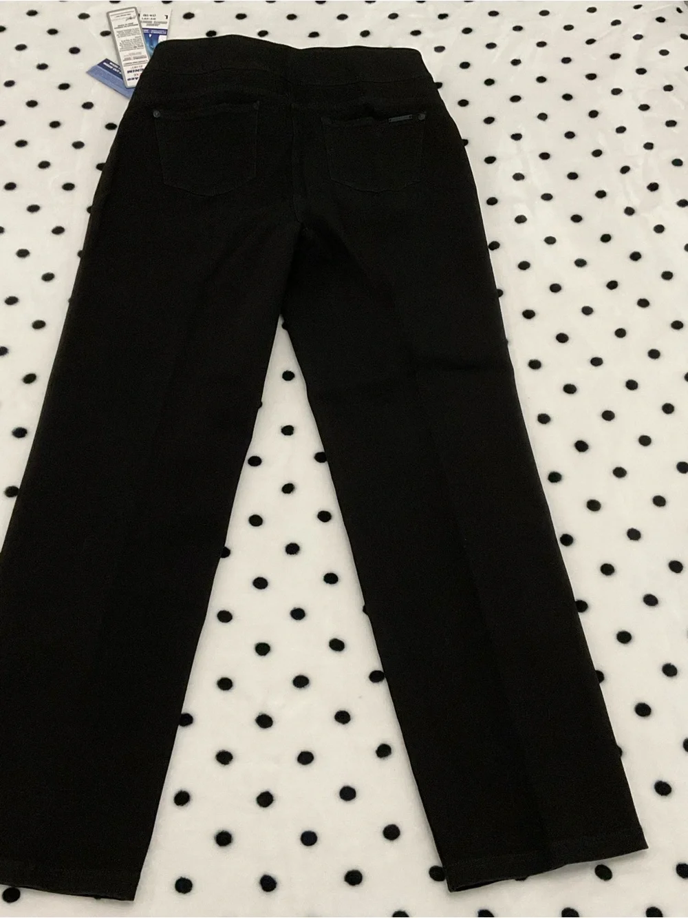 Nygard Luxe Denim Straight Slims L (14-16) BLACK Pull On Jeans